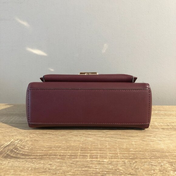 Michael Kors Lita Medium Merlot Leather Crossbody Bag (wore only once) - Picture 9 of 15